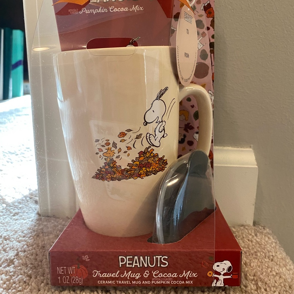 Peanuts Cream Travel Mug with Cocoa Mix